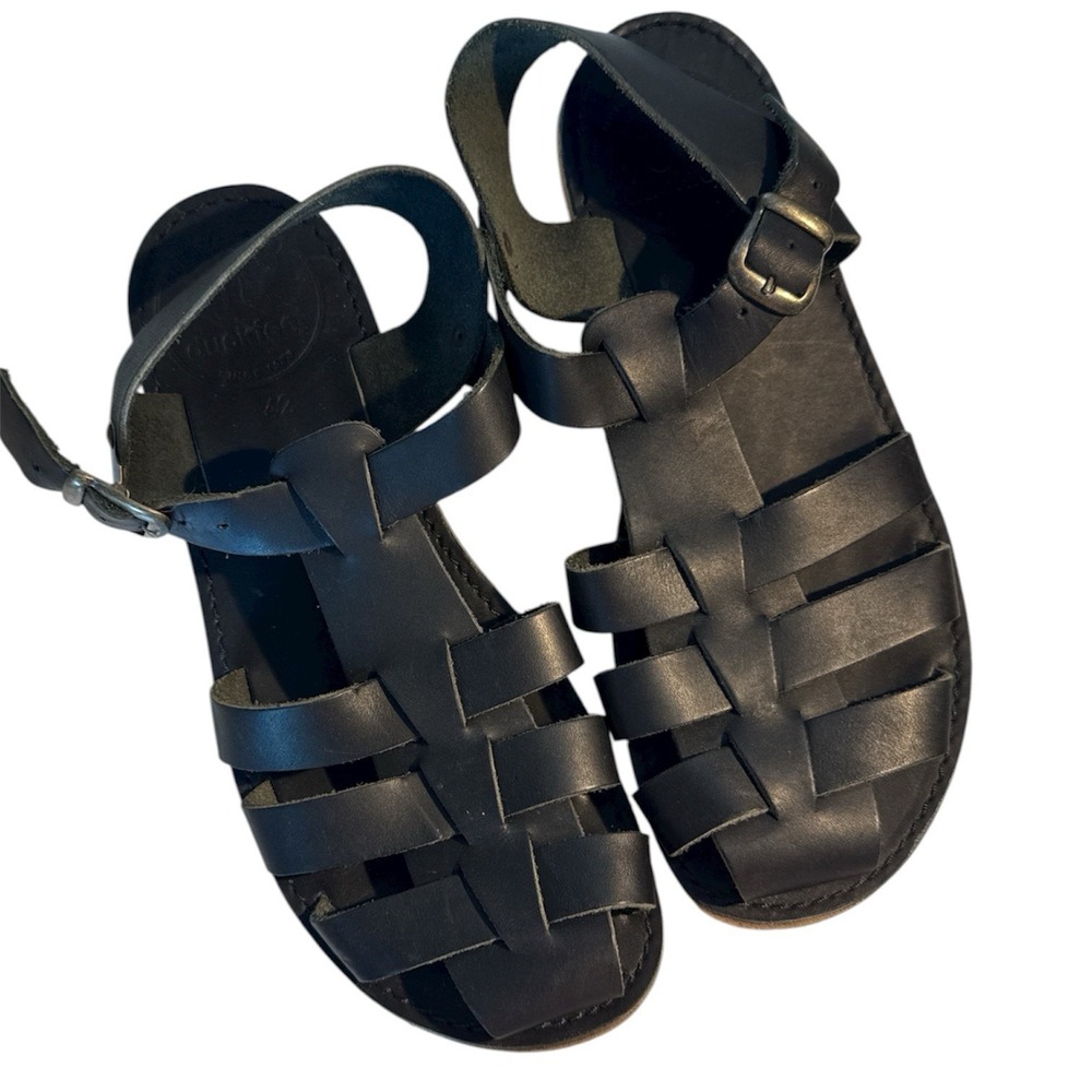 Duckfeet Ringkobing Leather Fisherman Sandals Unisex EU 42 Black Mens 9 Women 11